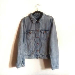Forever 21 Distressed Denim Jacket Plus Size 1X